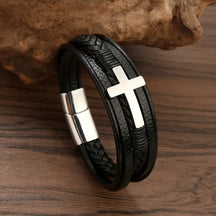 Pulseira Masculina Crucifixo