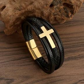 Pulseira Masculina Crucifixo