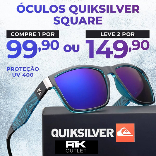 Óculos De Sol QUIKSILVER Proteção UV400 - Hoje Promoção [50% OFF Na 2° Unidade]