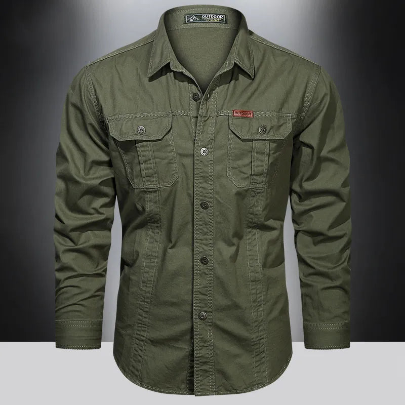 Camisa Masculina Cargo Algodão