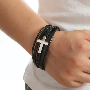 Pulseira Masculina Crucifixo