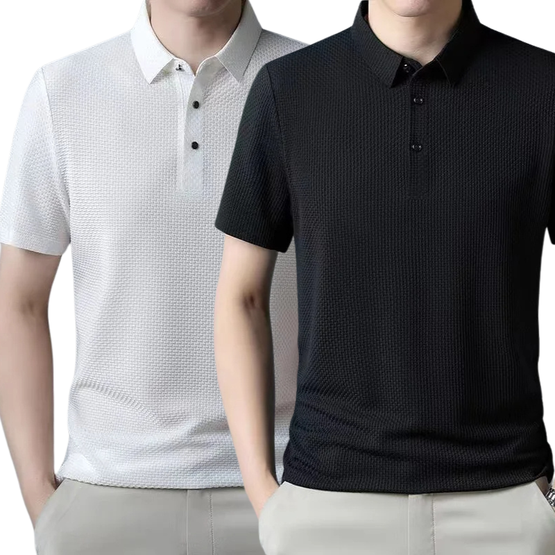 Kit 2 Camisa Polo em Seda de Gelo - PROMOÇÃO HOJE [Compre 1 Leve 2]